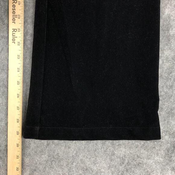 Steve Madden Velvet Pants Large Black Flared High Rise Dress Casual Soft Womens - Picture 14 of 16